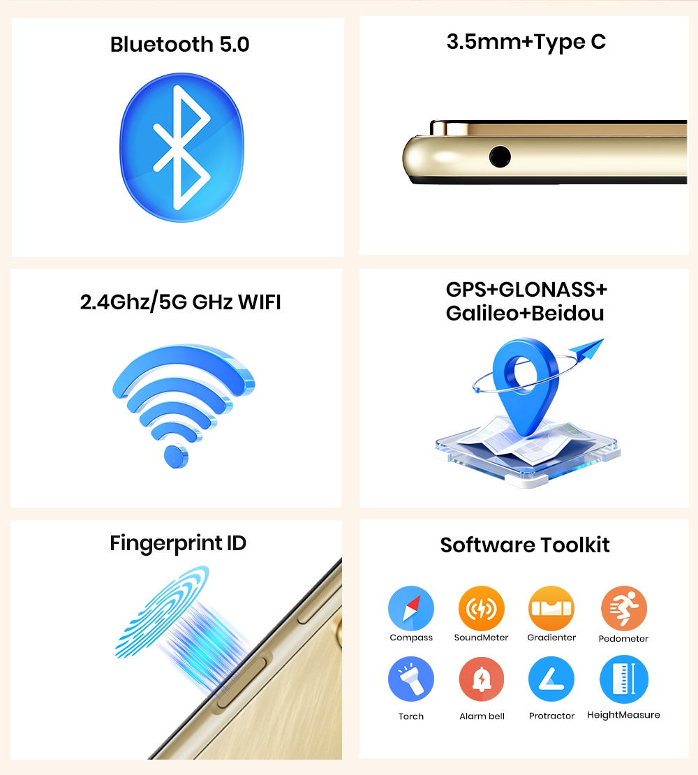 FOSSiBOT S7 okostelefon, 6,9 h&uuml;velykes 120 Hz-es HD+ kijelző, 1,85 h&uuml;velykes egyedi h&aacute;tlapi k&eacute;pernyő, Unisoc T615 nyolcmagos processzor, 4 GB RAM + 128 GB ROM, 5000 mAh akkumul&aacute;tor, 16 MP-es kamera, dupla 4G SIM, k&eacute;ts&aacute;vos WiFi, arcfelismer&eacute;s &eacute;s ujjlenyomat-felold&aacute;s