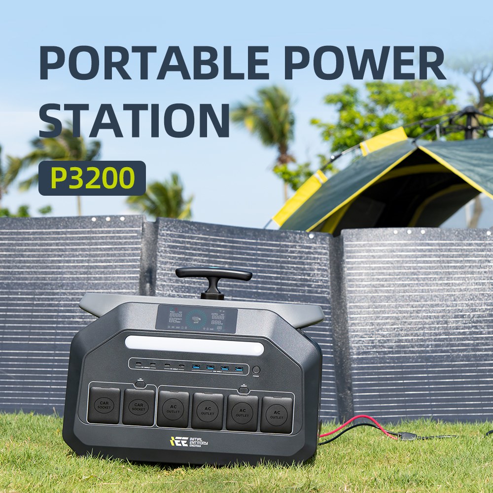 IEETek P3200 Tragbare Powerstation, 2048 Wh LiFePO4-Akku, 3200 W Sinusausgangsleistung, 6400 W Spitzenleistung, 1,5 Stunden Schnellladezeit, 1000 W Solareingang, <10 ms EPS-Backup, &uuml;ber 4000 Ladezyklen, WLAN- und Bluetooth-App-Steuerung