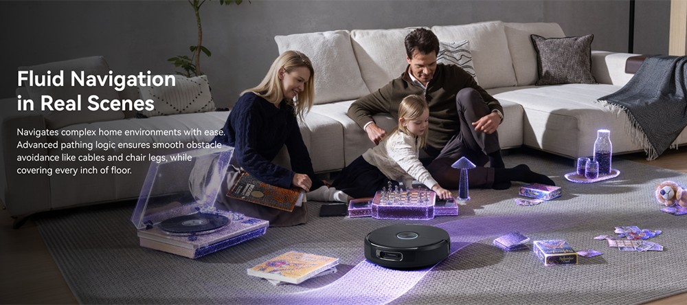 Narwal Flow 2 Robot Aspirateur et Laveur, aspiration 31 000 Pa, double vision IA 1080P, navigation LiDAR cach&eacute;e, autonettoyage 100 &deg;C, batterie 7000 mAh, syst&egrave;me anti-enchev&ecirc;trement, auto-vidage 2,4 L, station sans entretien 120 jours