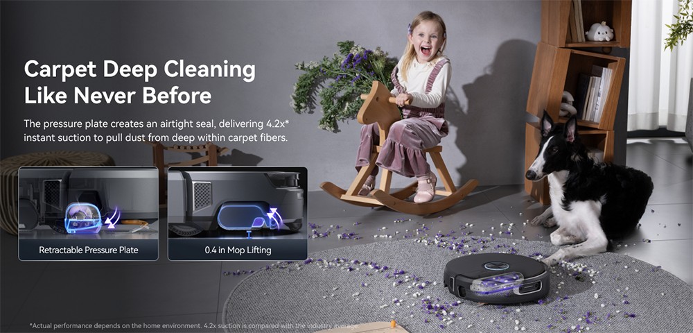 Narwal Flow 2 Robot Aspirateur et Laveur, aspiration 31 000 Pa, double vision IA 1080P, navigation LiDAR cach&eacute;e, autonettoyage 100 &deg;C, batterie 7000 mAh, syst&egrave;me anti-enchev&ecirc;trement, auto-vidage 2,4 L, station sans entretien 120 jours