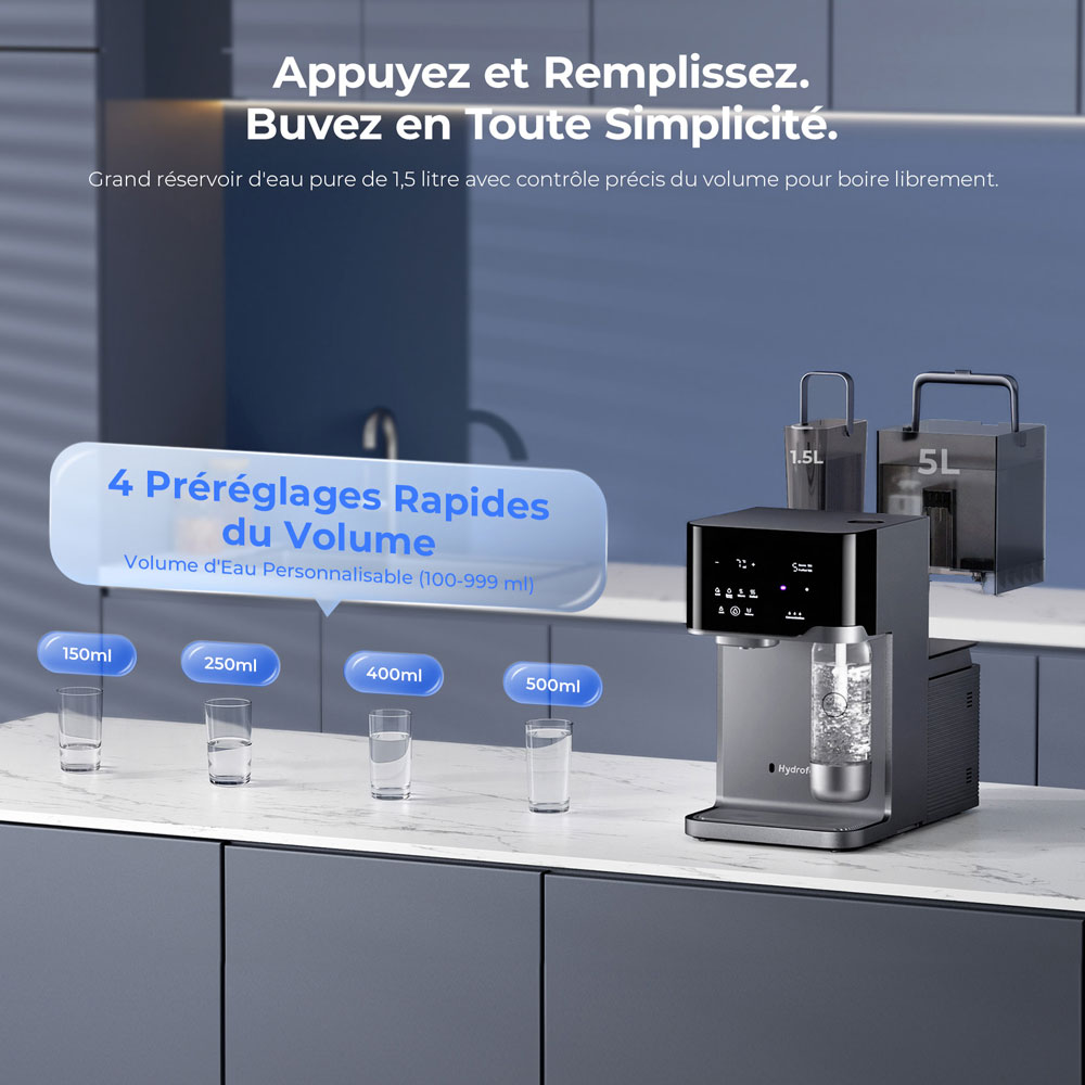 Hydrofast C300 Purificateur d’Eau de Comptoir RO + HF04 Filtre Composite