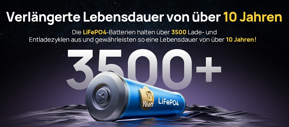 AFERIY P310 Tragbare Powerstation, 3600W Reiner Sinuswellen-Ausgang, 3840Wh LiFePO4-Akku, Erweiterbar auf 11520Wh, 1,5 Std. Schnellladung, &le;10ms USV, 2000W Solareingang, 14 Ausg&auml;nge, 3W LED-Licht, f&uuml;r Notstromversorgung zu Hause, Wohnmobil & Camping