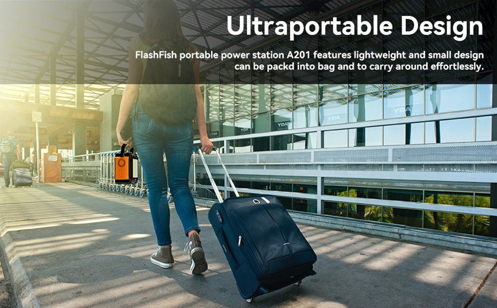 Flashfish A201 Tragbare Powerstation 200W, 172,8Wh/48000mAh Solargenerator-Backup-Akkupack mit 220V AC-Steckdosen