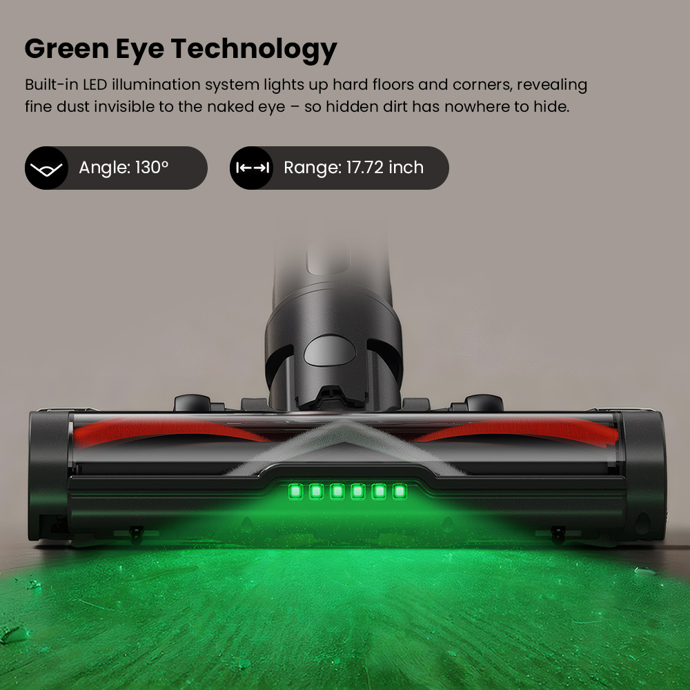 Ultenic U18 PowerPro Akku-Staubsauger, 55 kPa starke Saugleistung, 600-W-Motor, bis zu 80 Minuten Laufzeit, Anti-Verwicklungs-Rollenbürste, intelligentes LED-Display, 6-Schicht-Filtration, Wandmontage-Ladestation für Tierhaare und Hartböden
