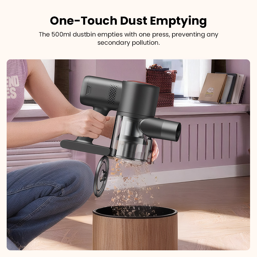 Vactidy V10 Pro vezeték nélküli állóporszívó, 45000Pa szívóerő, 550W-os motor, akár 45 perc üzemidő, levehető 2200mAh-s akkumulátor, 5-fokozatú szűrés, 500ml-es portartály, LED kijelző, zöld fényű porérzékelés