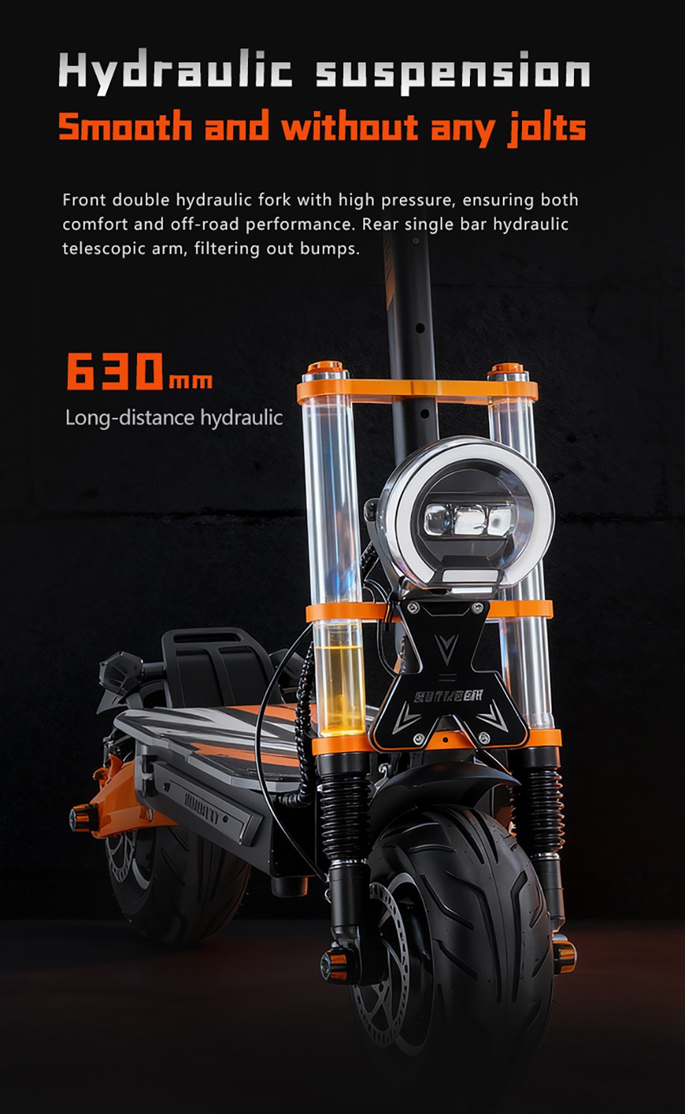BOYUEDA M2 Electric Scooter, 10000W Dual Motor, 95km/h Speed, 72V 40Ah 2880Wh Lithium Battery, 150km Max Range, 45° Climbing, 12" Off-Road Tires, Hydraulic Disc Brakes, Dual Suspension, NFC Unlock, 200kg Load