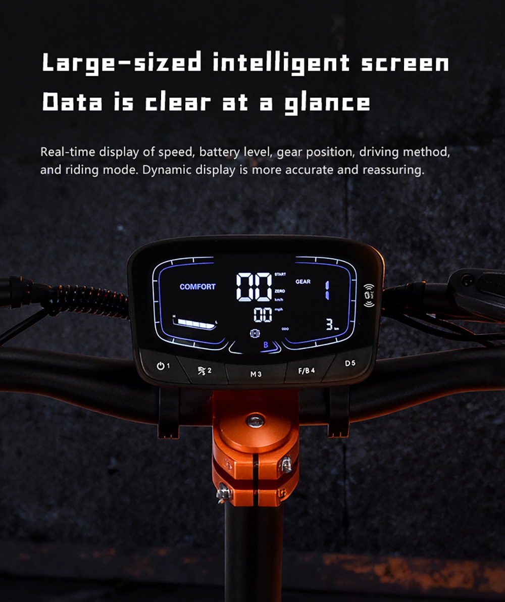BOYUEDA M2 Electric Scooter, 10000W Dual Motor, 95km/h Speed, 72V 40Ah 2880Wh Lithium Battery, 150km Max Range, 45° Climbing, 12" Off-Road Tires, Hydraulic Disc Brakes, Dual Suspension, NFC Unlock, 200kg Load