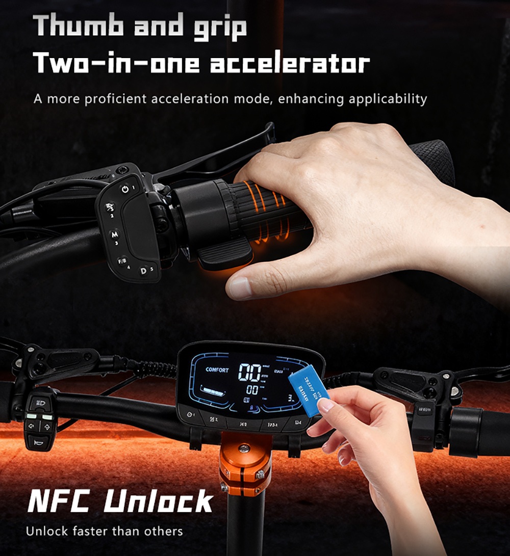 BOYUEDA M2 Electric Scooter, 10000W Dual Motor, 95km/h Speed, 72V 40Ah 2880Wh Lithium Battery, 150km Max Range, 45° Climbing, 12" Off-Road Tires, Hydraulic Disc Brakes, Dual Suspension, NFC Unlock, 200kg Load