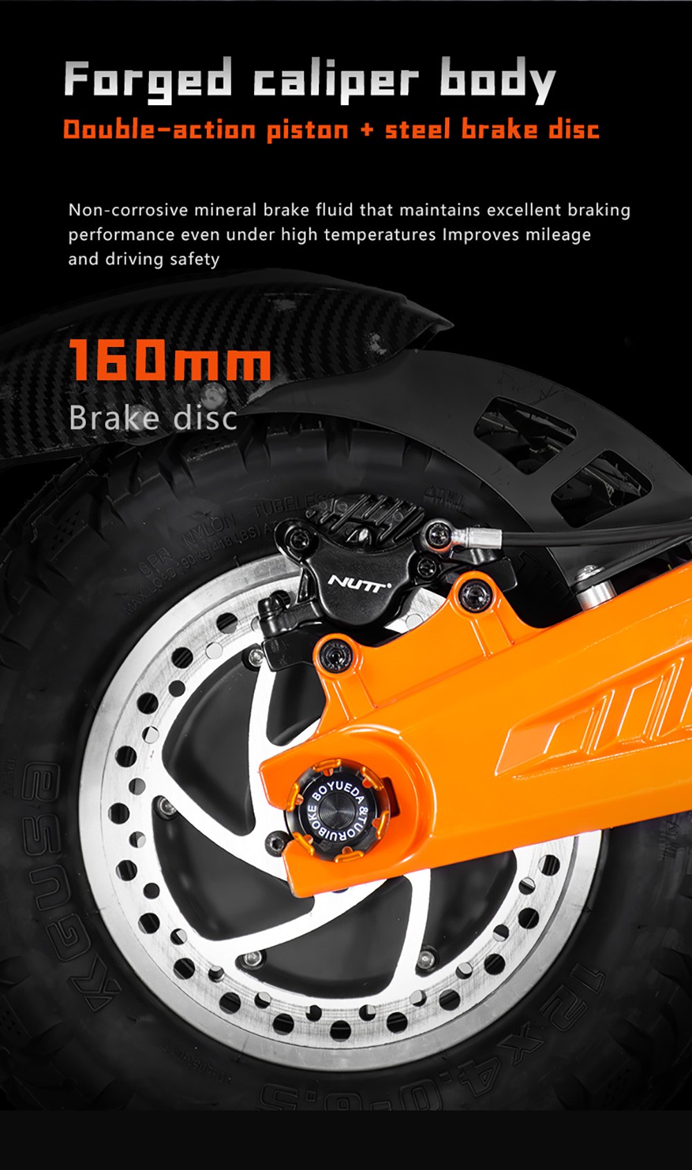 BOYUEDA M2 Electric Scooter, 10000W Dual Motor, 95km/h Speed, 72V 40Ah 2880Wh Lithium Battery, 150km Max Range, 45° Climbing, 12" Off-Road Tires, Hydraulic Disc Brakes, Dual Suspension, NFC Unlock, 200kg Load