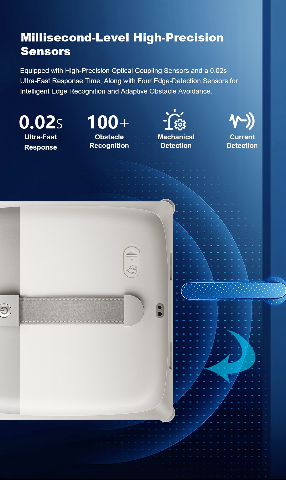 Liectroux G9 Window Cleaning Robot, 10000Pa Suction, Dual-Engine Bionic Cleaning Arms, 8-Nozzle High-Pressure Water Spray, 120ml Water Tank, 5 Cleaning Modes, Tuya App & Remote Control, UPS Backup Battery