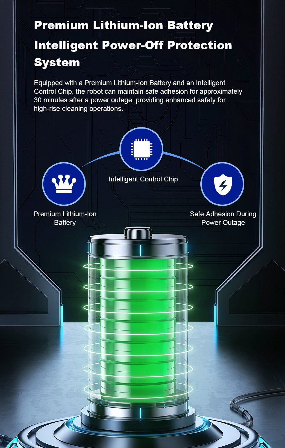 Liectroux G9 Window Cleaning Robot, 10000Pa Suction, Dual-Engine Bionic Cleaning Arms, 8-Nozzle High-Pressure Water Spray, 120ml Water Tank, 5 Cleaning Modes, Tuya App & Remote Control, UPS Backup Battery