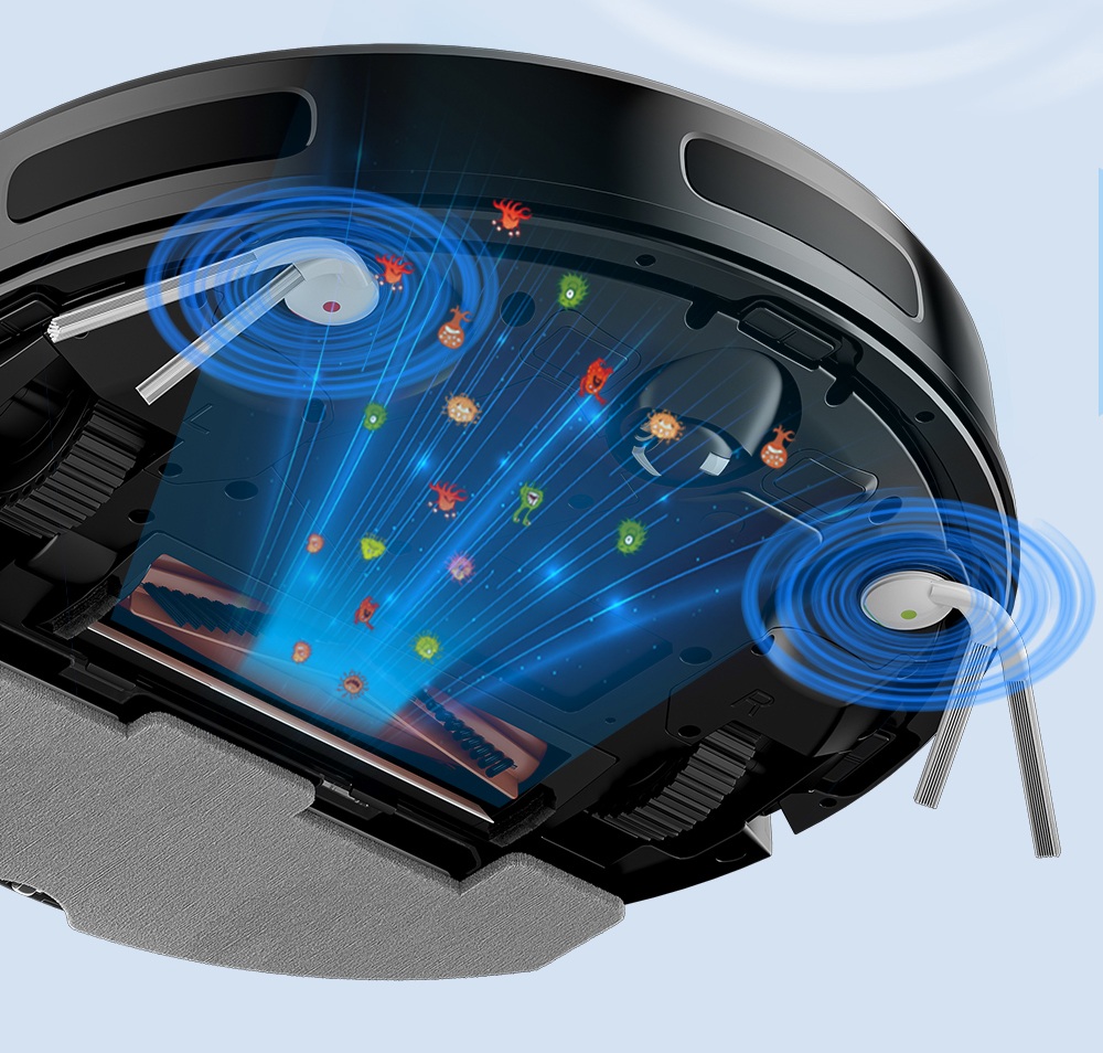 Liectroux T9 LDS Robot Vacuum and Mop, 6500Pa Suction, Wet & Dry Cleaning, LiDAR Laser Navigation, 3L Auto-Empty Station, Anti-Tangle Side Brush, 220ml Water Tank, 3-Level Water Flow, 20mm Threshold Climbing, App & Voice Control