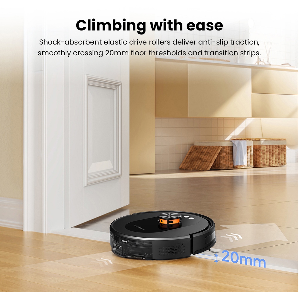 Liectroux T9 LDS Robot Vacuum and Mop, 6500Pa Suction, Wet & Dry Cleaning, LiDAR Laser Navigation, 3L Auto-Empty Station, Anti-Tangle Side Brush, 220ml Water Tank, 3-Level Water Flow, 20mm Threshold Climbing, App & Voice Control
