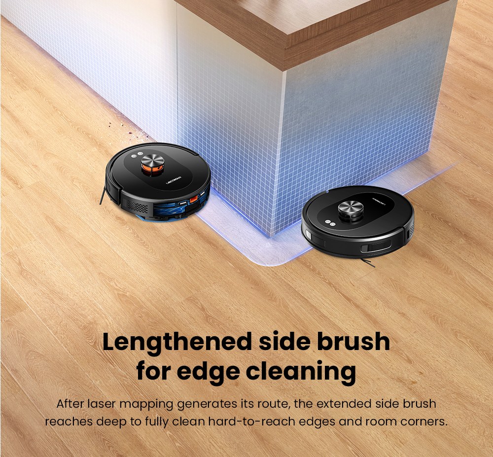 Liectroux T9 LDS Robot Vacuum and Mop, 6500Pa Suction, Wet & Dry Cleaning, LiDAR Laser Navigation, 3L Auto-Empty Station, Anti-Tangle Side Brush, 220ml Water Tank, 3-Level Water Flow, 20mm Threshold Climbing, App & Voice Control