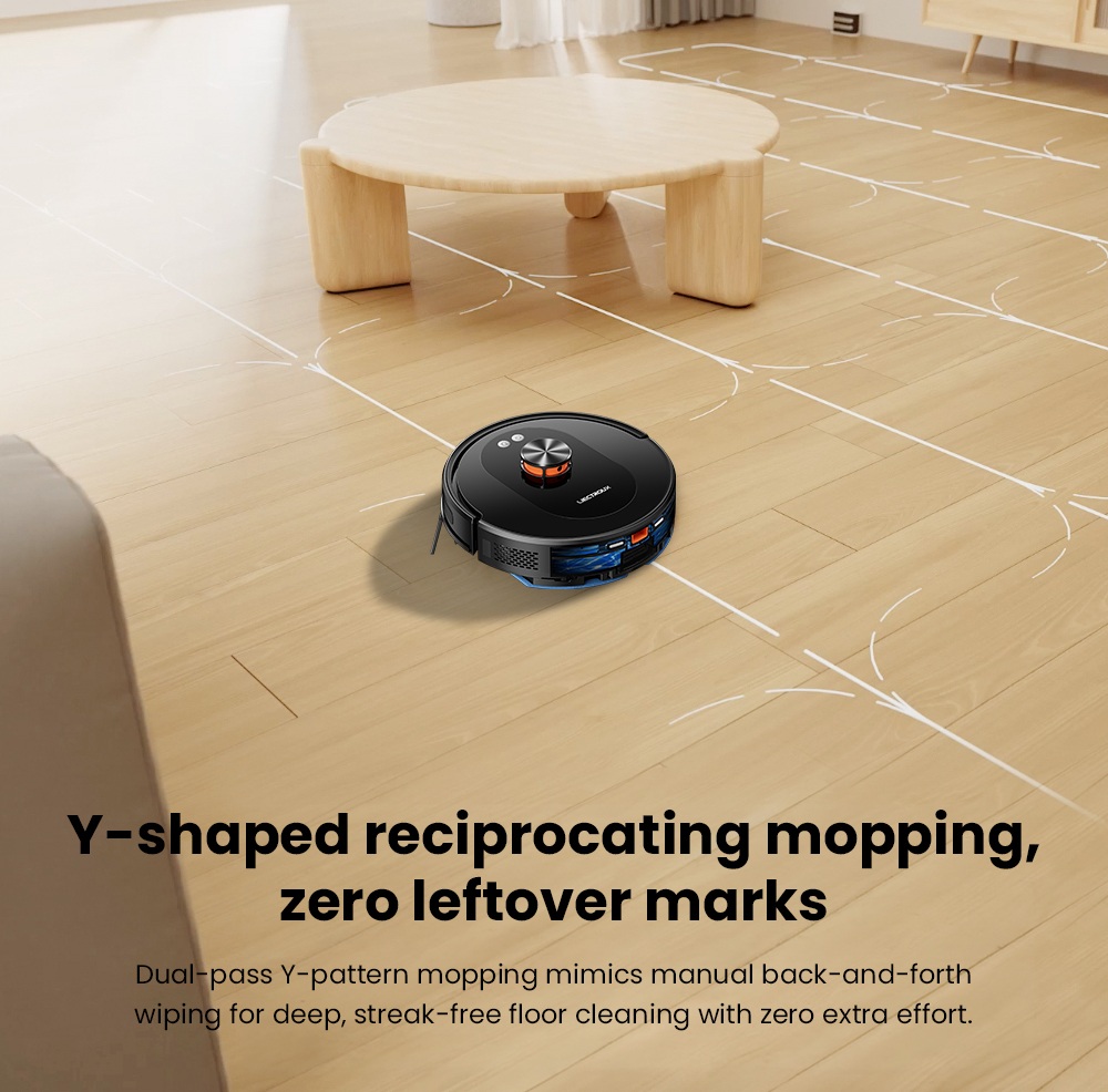 Liectroux T9 LDS Robot Vacuum and Mop, 6500Pa Suction, Wet & Dry Cleaning, LiDAR Laser Navigation, 3L Auto-Empty Station, Anti-Tangle Side Brush, 220ml Water Tank, 3-Level Water Flow, 20mm Threshold Climbing, App & Voice Control