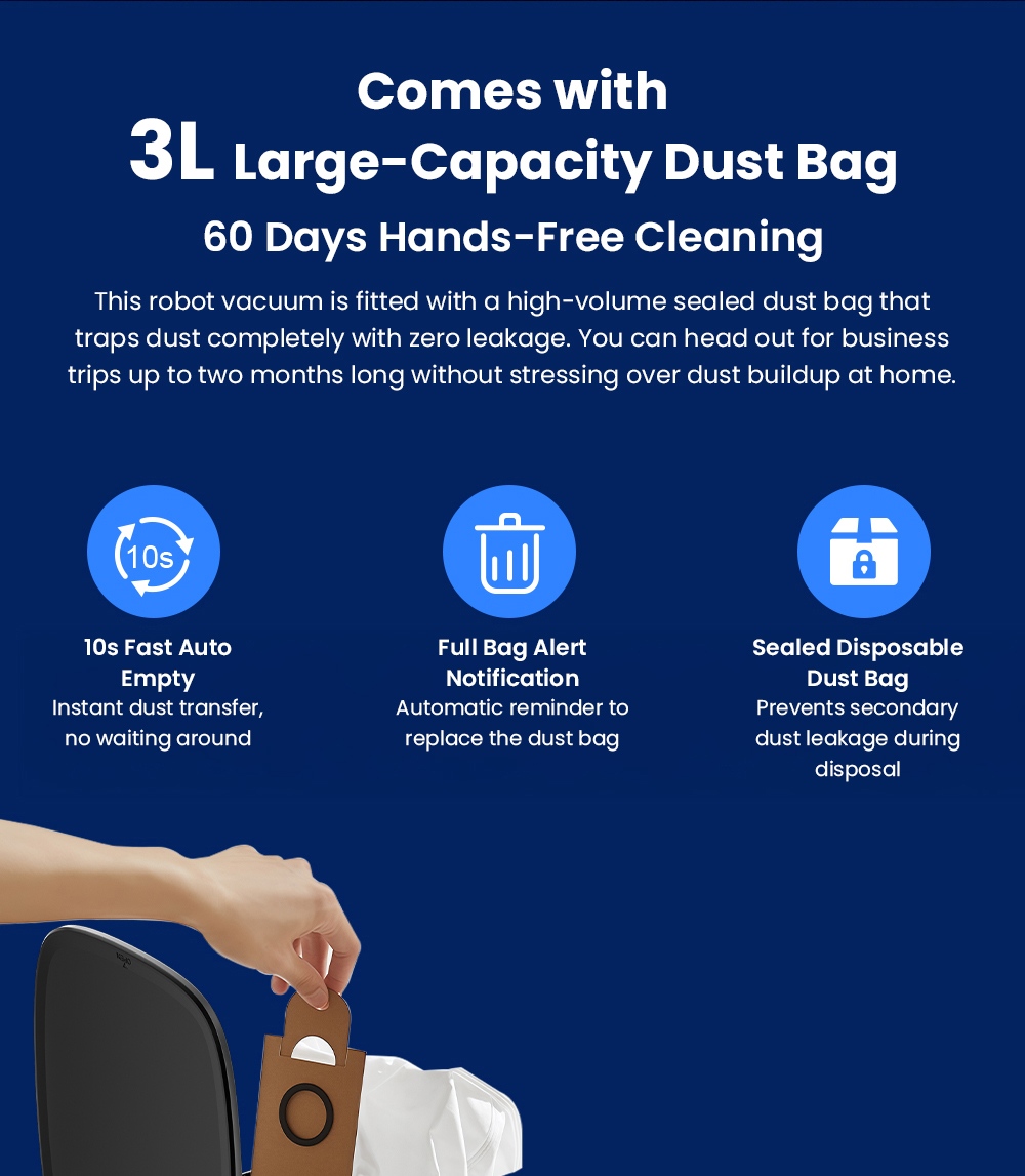 Liectroux T9 LDS Robot Vacuum and Mop, 6500Pa Suction, Wet & Dry Cleaning, LiDAR Laser Navigation, 3L Auto-Empty Station, Anti-Tangle Side Brush, 220ml Water Tank, 3-Level Water Flow, 20mm Threshold Climbing, App & Voice Control
