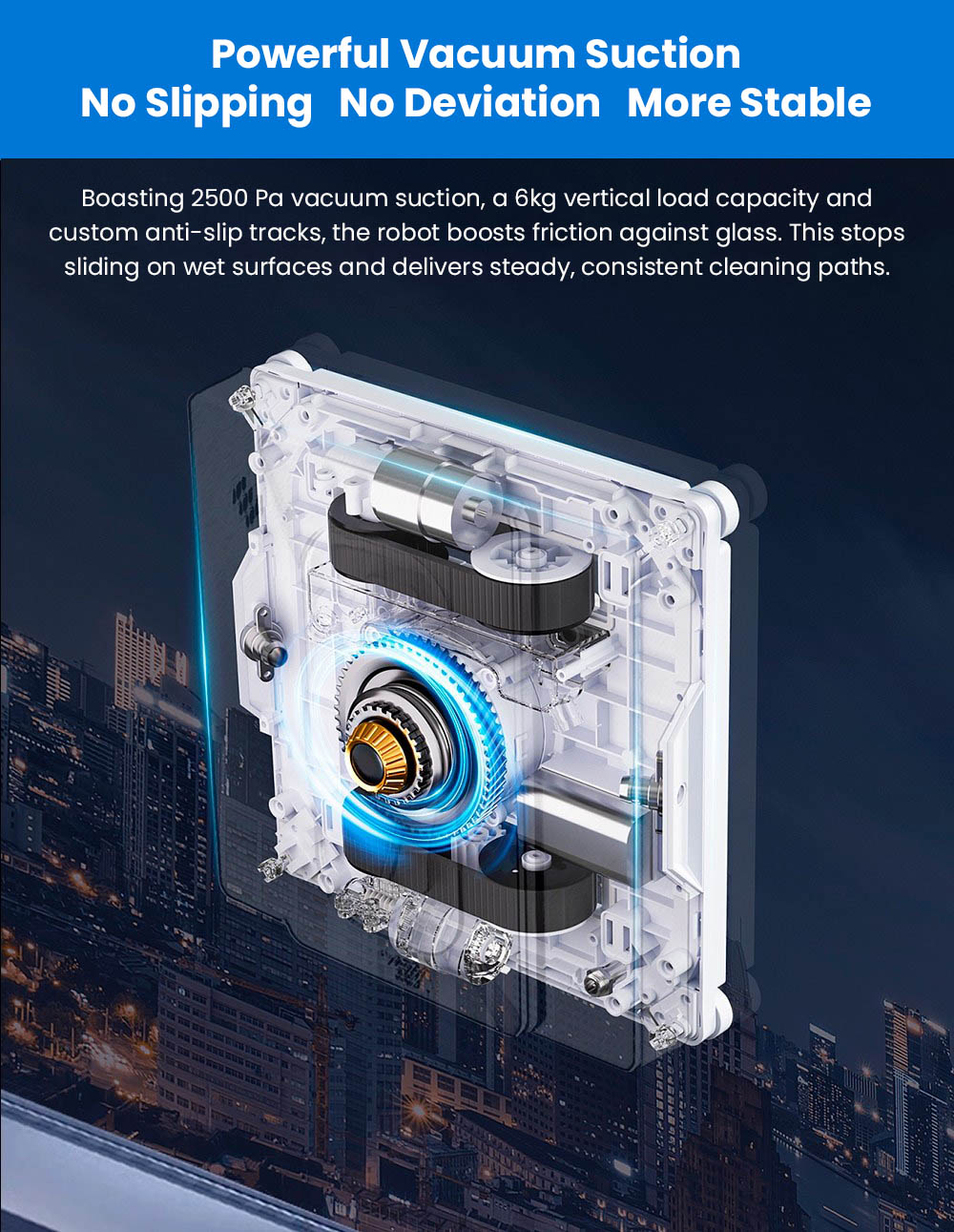 Liectroux YW710 Window Cleaning Robot, 2500Pa Strong Suction, Dual Automatic Nano Water Spray, 40ml Water Tank, 3 Cleaning Modes, APP & Remote Control, Automatic Edge Detection, 360&deg; Guide Wheel