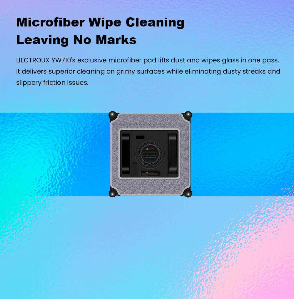 Liectroux YW710 Window Cleaning Robot, 2500Pa Strong Suction, Dual Automatic Nano Water Spray, 40ml Water Tank, 3 Cleaning Modes, APP & Remote Control, Automatic Edge Detection, 360&deg; Guide Wheel