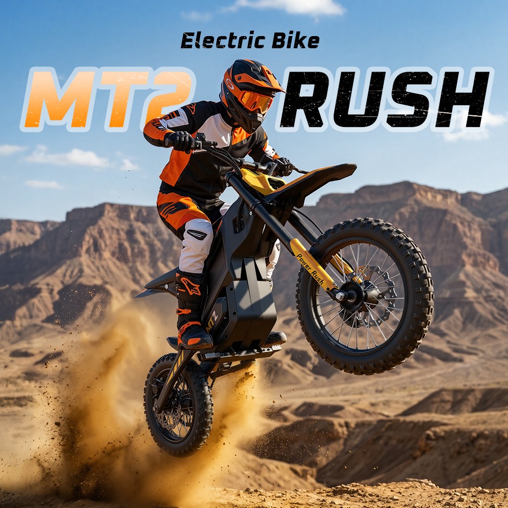 MT2 Elektromotorrad, 3000-W-Motorleistung, herausnehmbarer 48-V-22,5-Ah-Akku, 220 Nm Drehmoment, 60 km/h H&ouml;chstgeschwindigkeit, bis zu 72 km Reichweite, 58 % Steigf&auml;higkeit, hydraulische Scheibenbremsen, hydraulische Federung vorne und hinten, NFC-Entsperrung &ndash; Gelb
