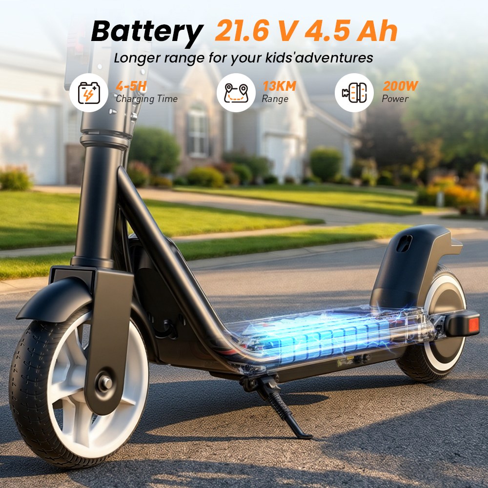 Detský elektrický kolobežka iScooter iK3Max, motor 200 W, batéria 21,6 V 4,5 Ah, 6,5