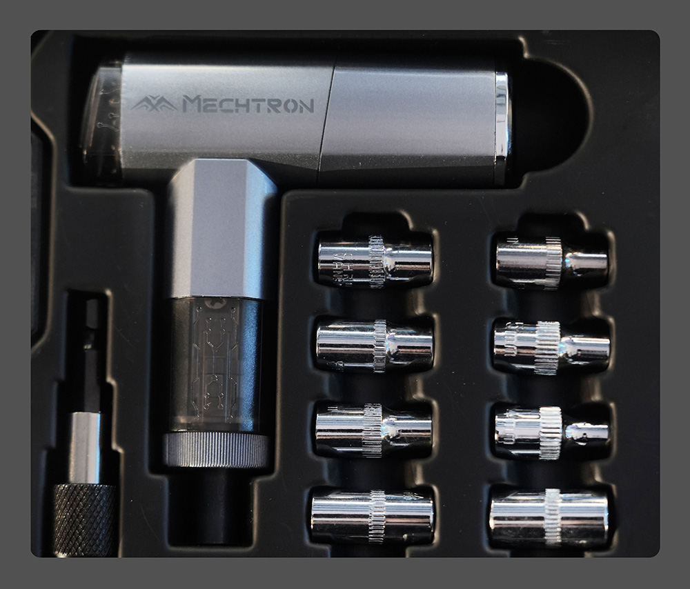 Tournevis en T MECHTRON TL-T007S PRO 4V, couple &eacute;lectrique 5 N&middot;m, couple manuel 8 N&middot;m, vitesse 270 tr/min, embouts magn&eacute;tiques &agrave; d&eacute;gagement rapide, &eacute;clairage LED, batterie 1500 mAh, chargement USB