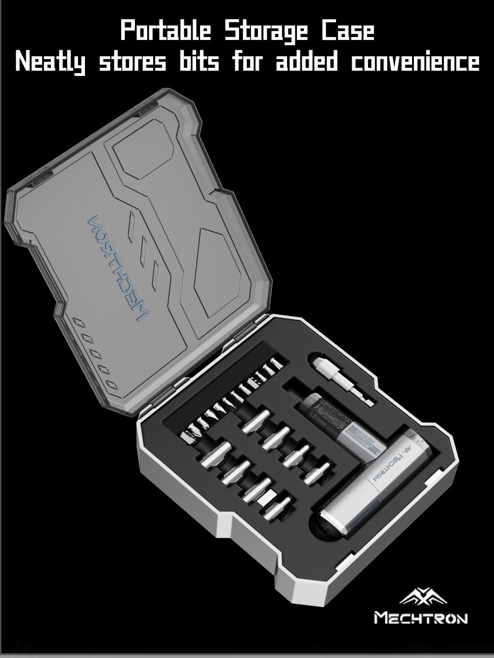 Tournevis en T MECHTRON TL-T007S PRO 4V, couple &eacute;lectrique 5 N&middot;m, couple manuel 8 N&middot;m, vitesse 270 tr/min, embouts magn&eacute;tiques &agrave; d&eacute;gagement rapide, &eacute;clairage LED, batterie 1500 mAh, chargement USB