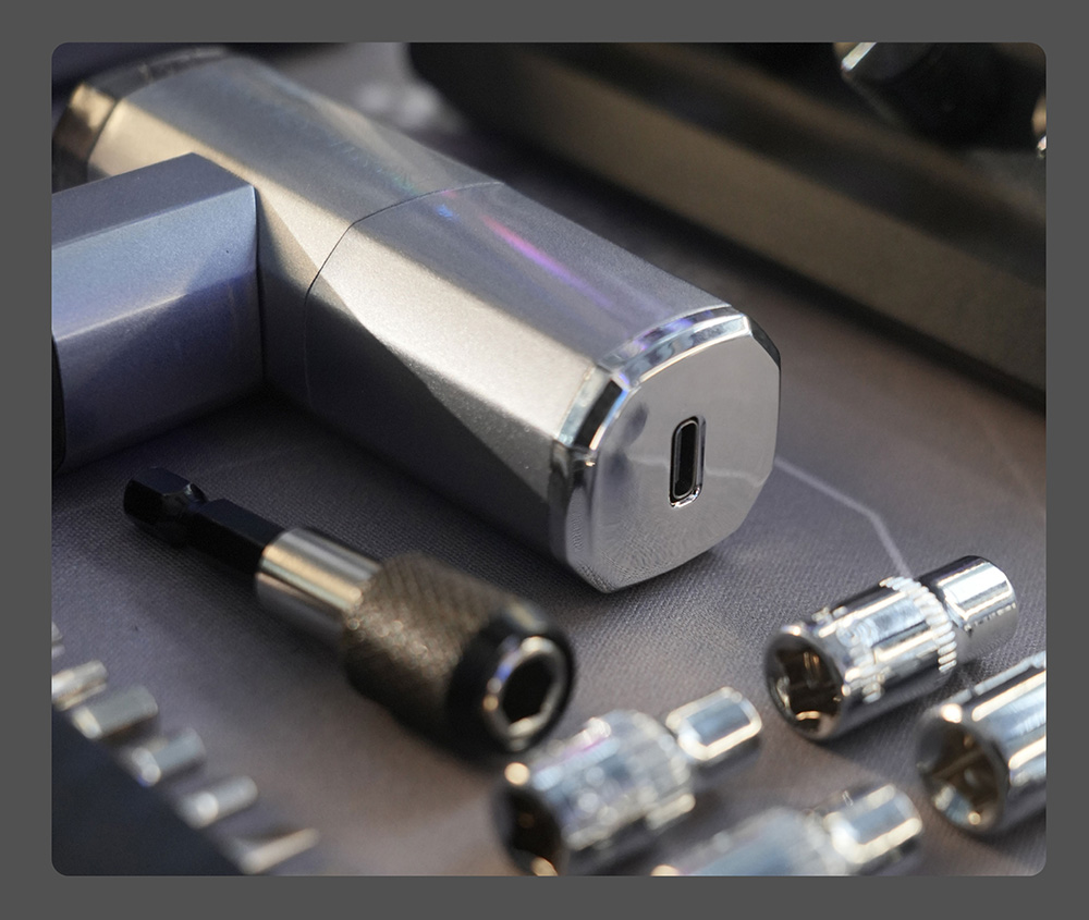 Tournevis en T MECHTRON TL-T007S PRO 4V, couple &eacute;lectrique 5 N&middot;m, couple manuel 8 N&middot;m, vitesse 270 tr/min, embouts magn&eacute;tiques &agrave; d&eacute;gagement rapide, &eacute;clairage LED, batterie 1500 mAh, chargement USB