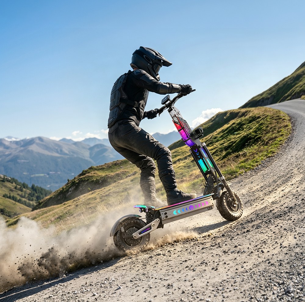 APEFOX T90 Ultra Faltbarer Elektroroller, 2 x 5000 W Doppelmotor, 72 V 40 Ah Akku, 95 km/h H&ouml;chstgeschwindigkeit, 150 km Reichweite, 13-Zoll-Gel&auml;ndereifen, LCD-Display, 150 kg maximale Zuladung, hydraulische Scheibenbremsen, Federung