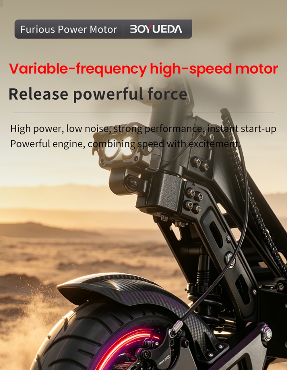 BOYUEDA G2 Elektroroller, 1600-W-Motor, 55 km/h H&ouml;chstgeschwindigkeit, 52-V-19-Ah-Akku, 60&ndash;70 km Reichweite, 10-Zoll-Gel&auml;ndereifen, hydraulische Scheibenbremsen vorne und hinten, Doppelfederung, NFC-Entsperrung, LCD-Display, 150 kg Traglast