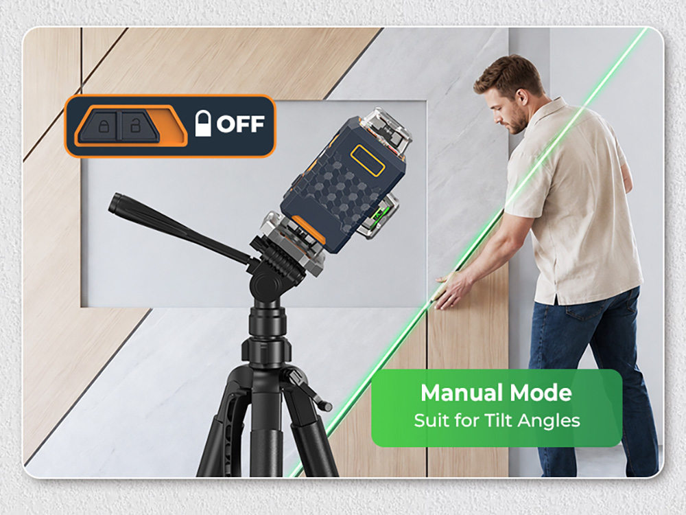 CIGMAN CM-G16T 4&times;360&deg; Gr&uuml;ner Laser, 16 Linien, &plusmn;1,5 mm/5 m Genauigkeit, 30 m Reichweite, &plusmn;3&deg; Selbstnivellierung, App- und Fernbedienungssteuerung, 4 Helligkeitsstufen, Pulsmodus, 4000 mAh Akku, IP54