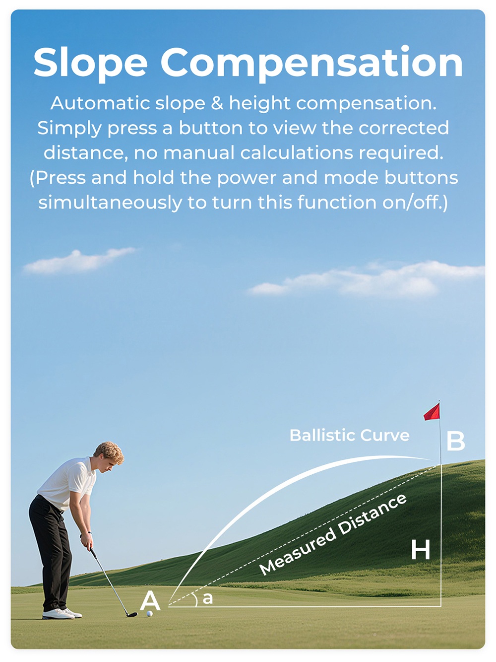 T&eacute;l&eacute;m&egrave;tre de golf CIGMAN CT1200PRO, port&eacute;e de 1&nbsp;312 yards, pr&eacute;cision de &plusmn;1 yard, mesure rapide en 0,05 s, compensation de pente, verrouillage du drapeau avec vibration, transmission de la lumi&egrave;re &agrave; 85&nbsp;%, &eacute;cran tactile HD, &eacute;tanch&eacute;it&eacute; IP54