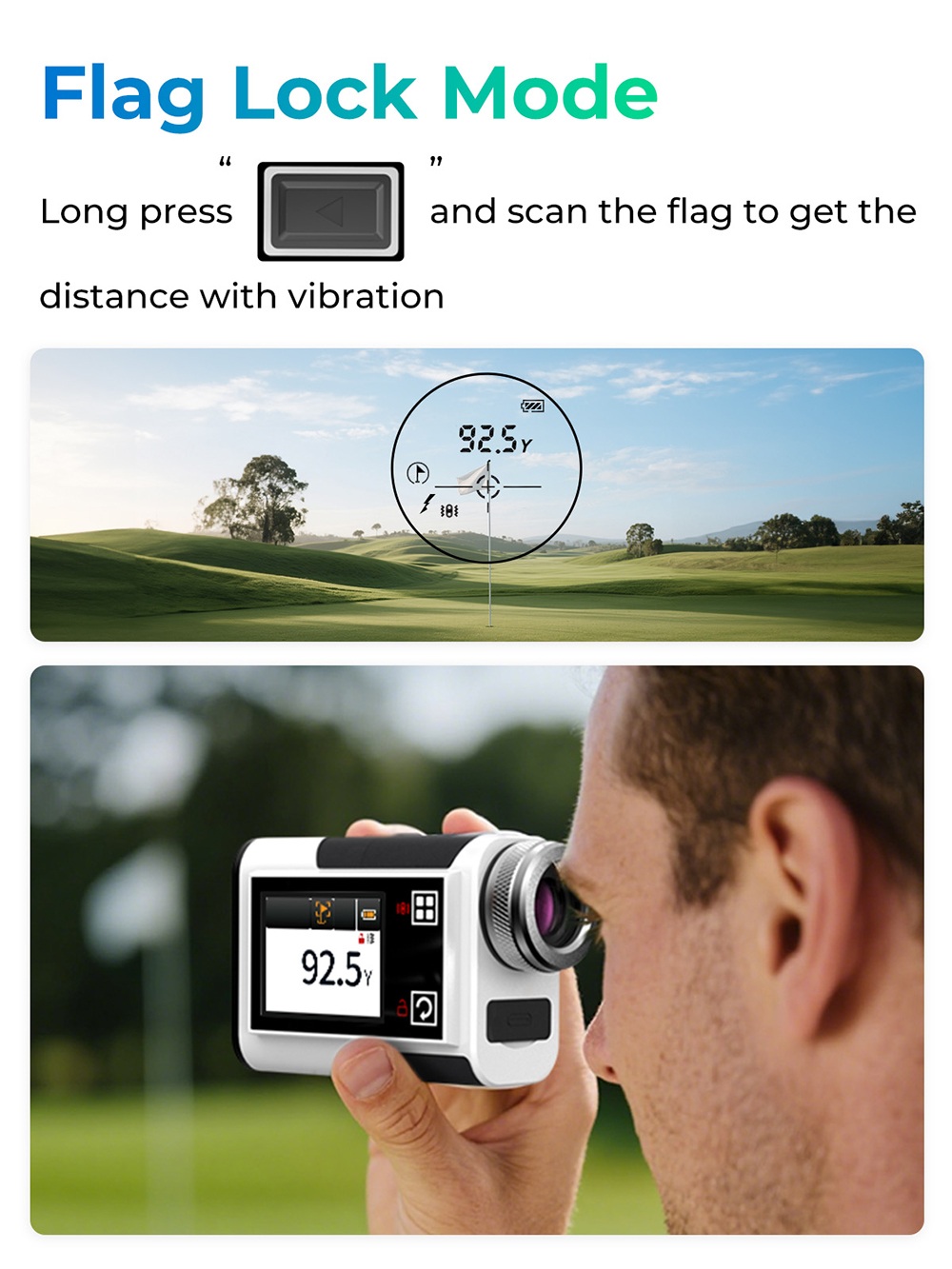 T&eacute;l&eacute;m&egrave;tre de golf CIGMAN CT1200PRO, port&eacute;e de 1&nbsp;312 yards, pr&eacute;cision de &plusmn;1 yard, mesure rapide en 0,05 s, compensation de pente, verrouillage du drapeau avec vibration, transmission de la lumi&egrave;re &agrave; 85&nbsp;%, &eacute;cran tactile HD, &eacute;tanch&eacute;it&eacute; IP54