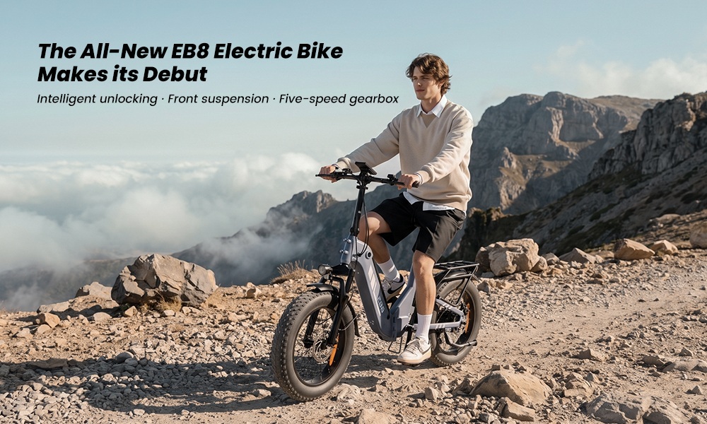 EB8 Faltbares Elektrofahrrad, 250-W-Motor, 48-V-15-Ah-Akku, &uuml;ber 144 km Reichweite, 25 km/h H&ouml;chstgeschwindigkeit, 20&times;4,0