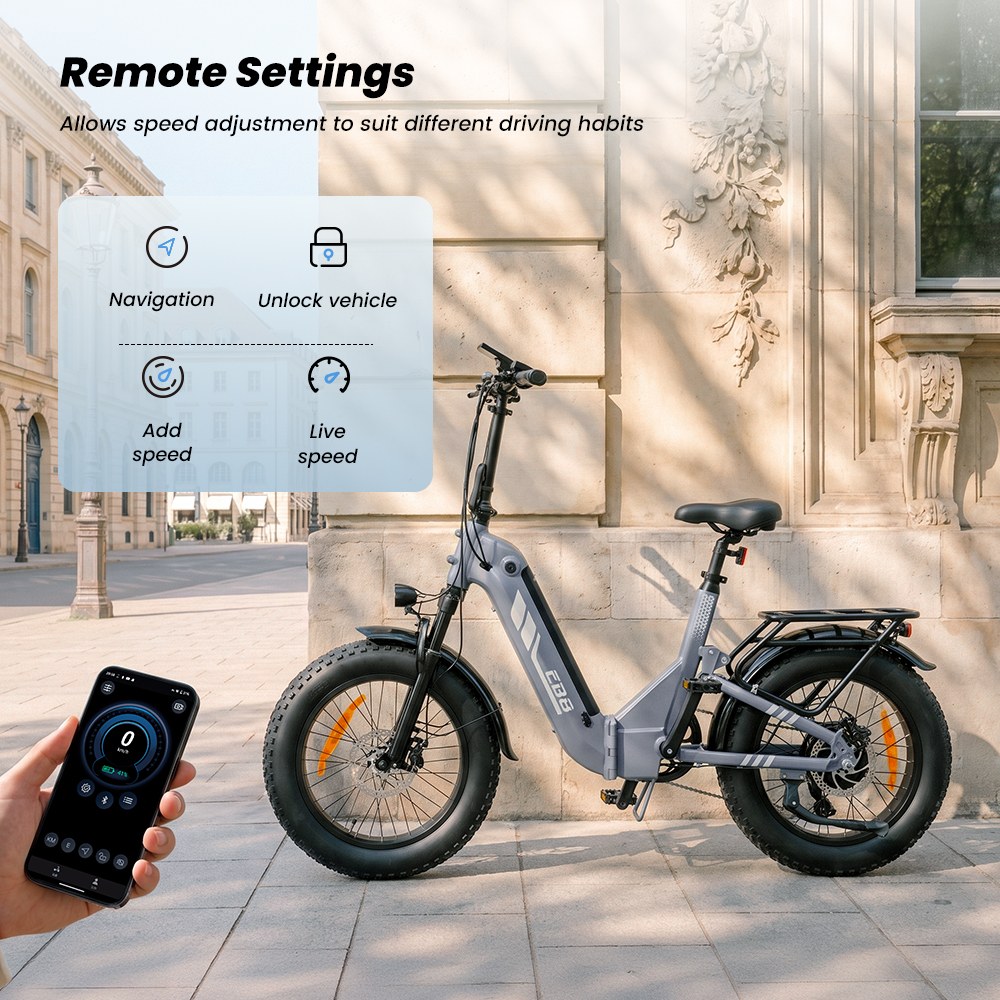 EB8 Faltbares Elektrofahrrad, 250-W-Motor, 48-V-15-Ah-Akku, &uuml;ber 144 km Reichweite, 25 km/h H&ouml;chstgeschwindigkeit, 20&times;4,0