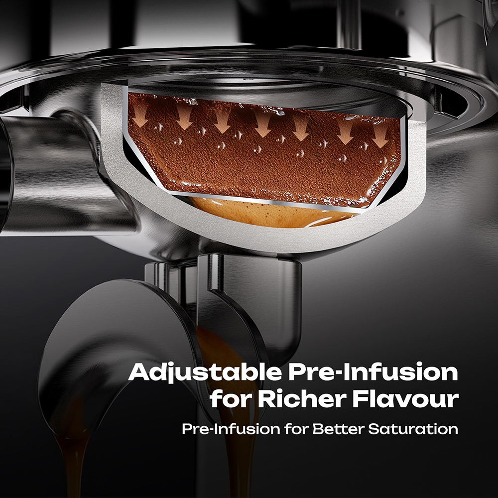 HiBREW H7 Lite f&eacute;lautomata k&aacute;v&eacute;főző dar&aacute;l&oacute;val, 20 Bar-os pump&aacute;val, 1350 W-os k&aacute;v&eacute;főz&eacute;si teljes&iacute;tm&eacute;nnyel, 1,8 literes v&iacute;ztart&aacute;llyal, 250 g-os k&aacute;v&eacute;babtart&aacute;llyal, 44-szintű őrl&eacute;sbe&aacute;ll&iacute;t&aacute;ssal, 51 mm-es portafilterrel, gőz&ouml;lőp&aacute;lc&aacute;val, LED hőm&eacute;rs&eacute;kletkijelzővel