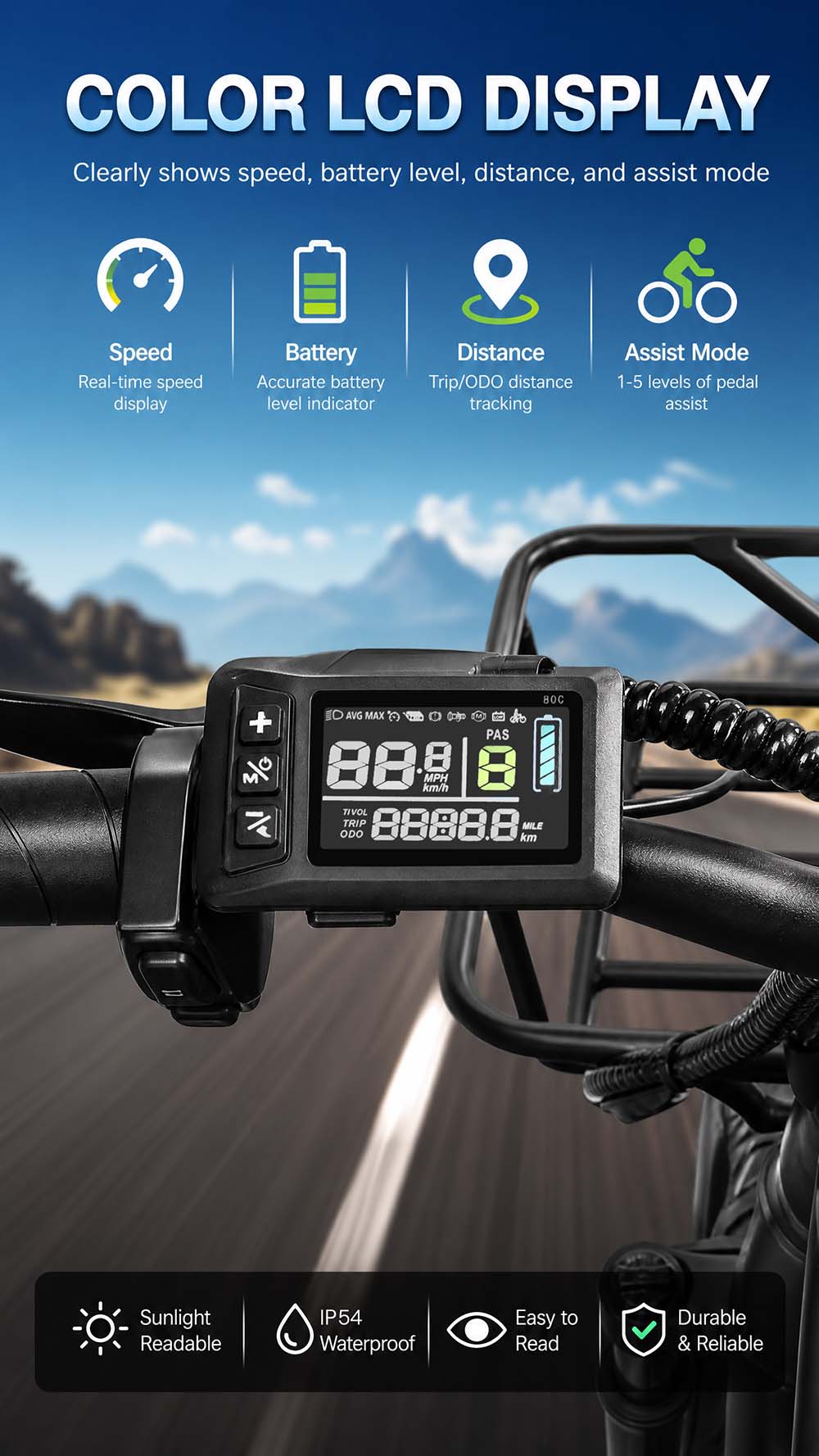 V&eacute;lo &eacute;lectrique LOOKROAD L28 MIN, moteur 500 W, vitesse maximale 35 km/h, batterie 36 V 18 Ah, autonomie 120 km, pneus 28 &times; 2,0