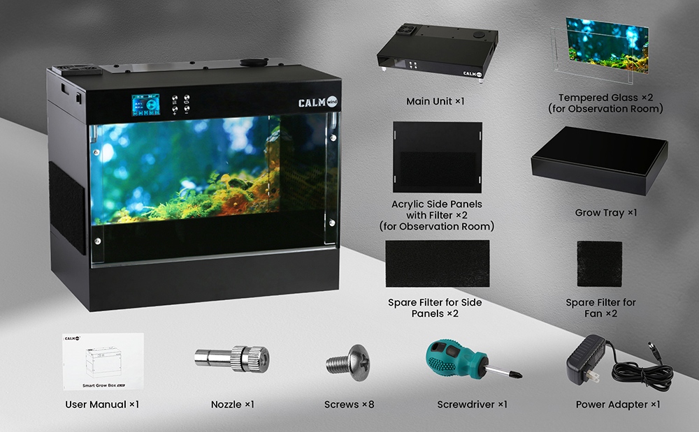 LTQ Vapor EL-01 Smart Grow Box, multifunktionale, automatisierte Anbaukammer, Temperatur- und Feuchtigkeitsregelung, 0,8-Liter-Wassertank, automatische Vernebelung, 3-stufige Pflanzenlampe, Bel&uuml;ftungssystem