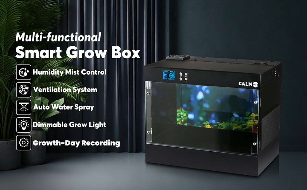 LTQ Vapor EL-01 Smart Grow Box, multifunktionale, automatisierte Anbaukammer, Temperatur- und Feuchtigkeitsregelung, 0,8-Liter-Wassertank, automatische Vernebelung, 3-stufige Pflanzenlampe, Bel&uuml;ftungssystem