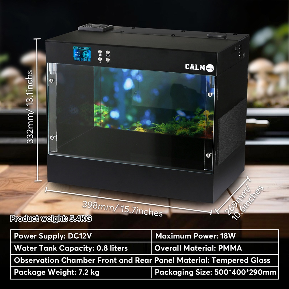 LTQ Vapor EL-01 Smart Grow Box, multifunktionale, automatisierte Anbaukammer, Temperatur- und Feuchtigkeitsregelung, 0,8-Liter-Wassertank, automatische Vernebelung, 3-stufige Pflanzenlampe, Bel&uuml;ftungssystem