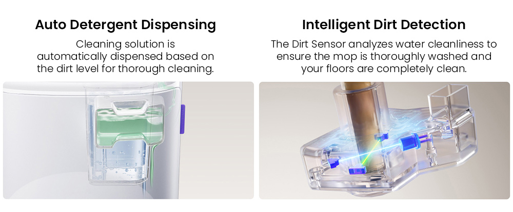 Refurbished NARWAL Freo Z10 Robot Vacuum and Mop, Tangle Free, 15,000Pa Suction, Adapts to Hard-to-Reach Areas, Self-Emptying, Mop Washing & Drying, Obstacle Avoidance, for Pet Hair & Hard Floor, White - EU Plug