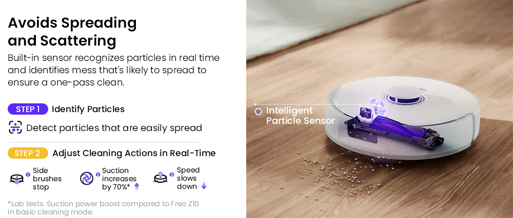 Refurbished NARWAL Freo Z10 Robot Vacuum and Mop, Tangle Free, 15,000Pa Suction, Adapts to Hard-to-Reach Areas, Self-Emptying, Mop Washing & Drying, Obstacle Avoidance, for Pet Hair & Hard Floor, White - EU Plug
