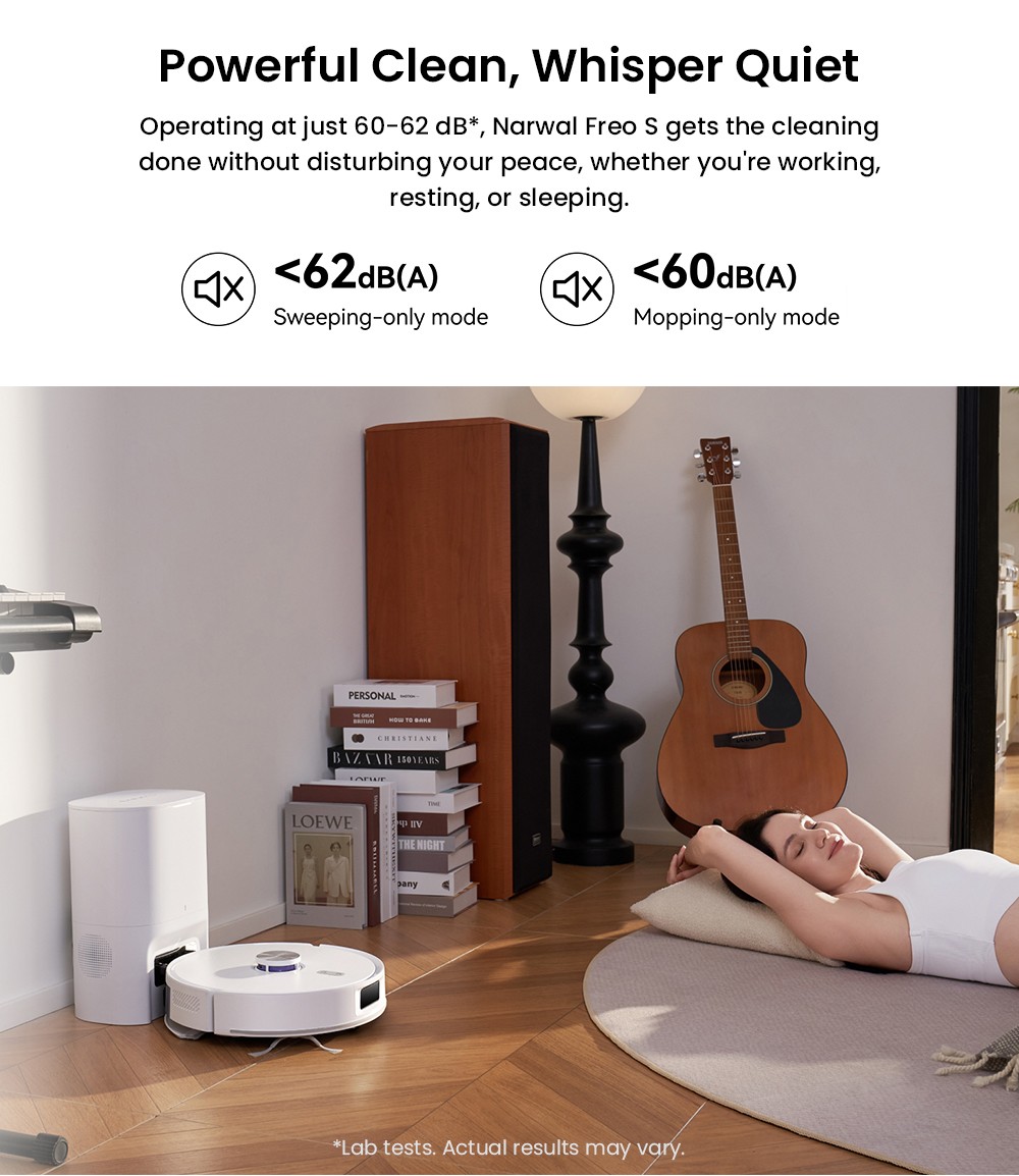 Refurbished Narwal Freo S Robot Vacuum and Mop, Auto Dust Collection, 8000Pa Suction, Smart Navigation & Voice Control