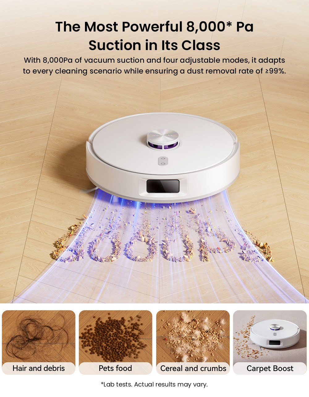 Refurbished Narwal Freo S Robot Vacuum and Mop, Auto Dust Collection, 8000Pa Suction, Smart Navigation & Voice Control