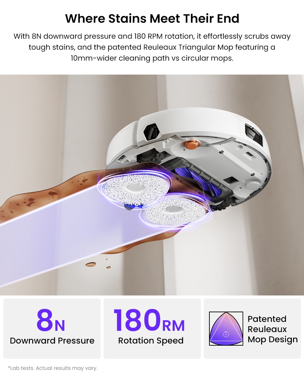 Refurbished Narwal Freo X10 Pro Robot Vacuum Cleaner, Tangle Free Robot Mop, 11000Pa Powerful Suction, Self-Emptying, Auto Mop Washing, Auto Drying, Obstacle Avoidance, Ideal for Pet Hair and Hard Floor - White