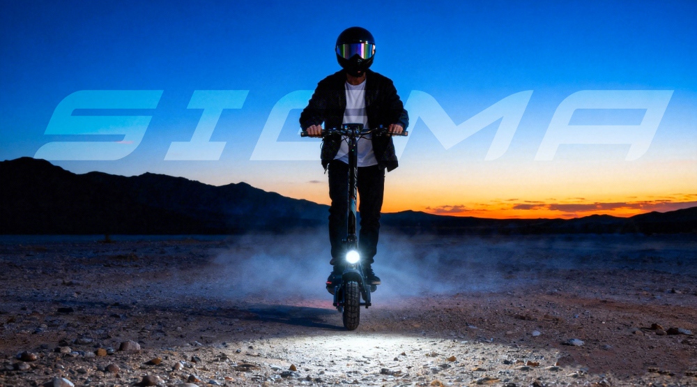 SIGMA X02 Elektroroller, zwei 800-W-Brushless-Motoren, 48-V-18-Ah-Lithium-Akku, 55 km/h H&ouml;chstgeschwindigkeit, 70 km Reichweite, 10-Zoll-Schlauchlosreifen, Vorder- und Hinterradfederung, Scheibenbremsen, Rahmen aus Aluminiumlegierung, maximale Zuladung 120 kg