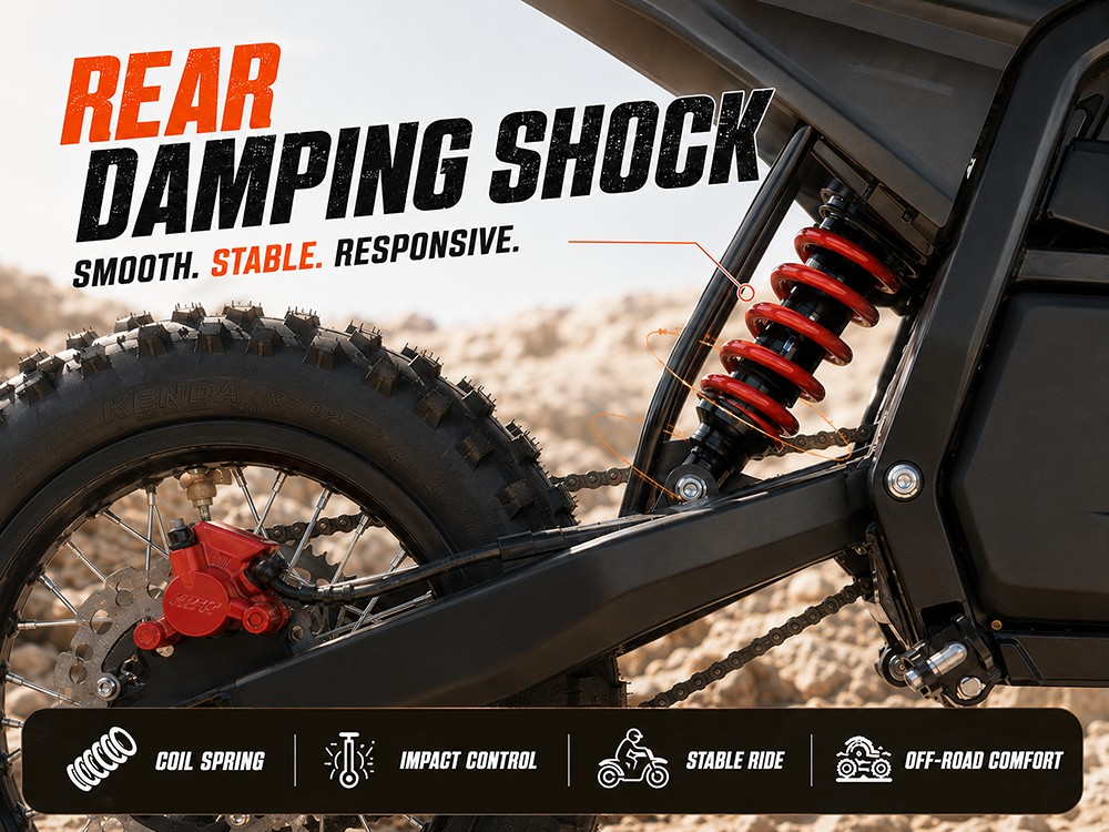 TERRAWULF M7 Electric Dirt Bike, 5000W Peak Motor, 200N·m Torque, 60V 27Ah Removable Lithium Battery, 70km/h Max Speed, 50km Range, Hydraulic Disc Brakes, IPX6 Waterproof, 17"/14" Off-Road Tires