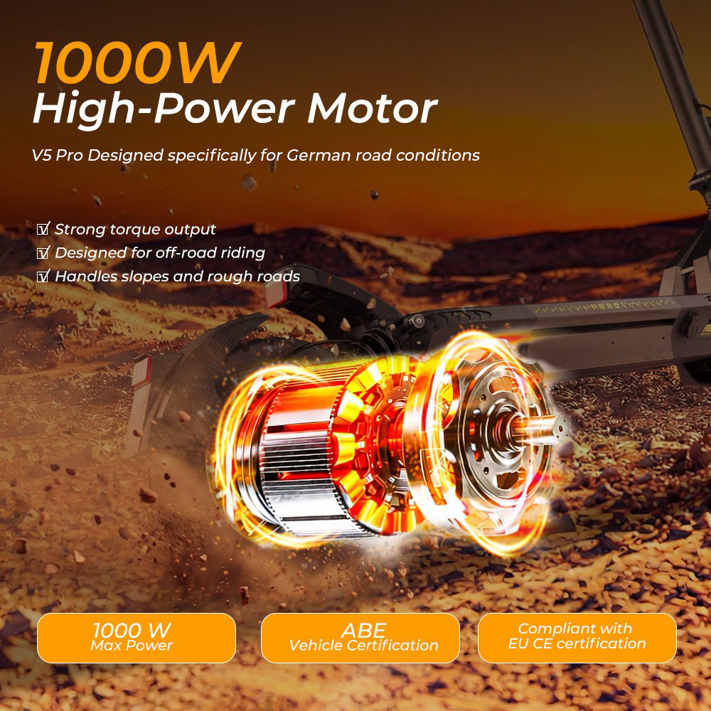 iScooter V5Pro &Ouml;sszecsukhat&oacute; Elektromos Roller, 1000W Motor, 20km/h Max. Sebess&eacute;g, 70km Hat&oacute;t&aacute;v, 48V 12,5Ah Akkumul&aacute;tor, Kettős Felf&uuml;ggeszt&eacute;s, Kettős T&aacute;rcsaf&eacute;k + E-f&eacute;k, 10