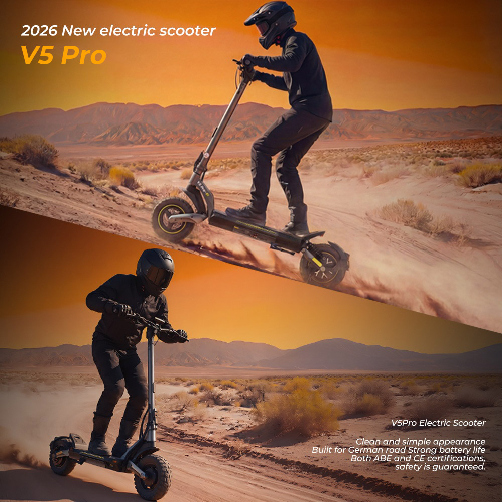 iScooter V5Pro &Ouml;sszecsukhat&oacute; Elektromos Roller, 1000W Motor, 20km/h Max. Sebess&eacute;g, 70km Hat&oacute;t&aacute;v, 48V 12,5Ah Akkumul&aacute;tor, Kettős Felf&uuml;ggeszt&eacute;s, Kettős T&aacute;rcsaf&eacute;k + E-f&eacute;k, 10
