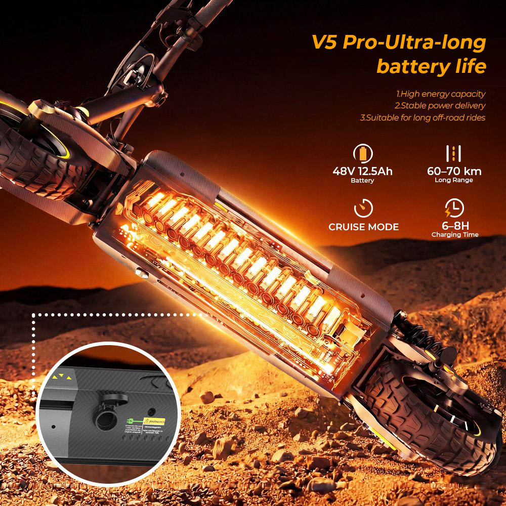 iScooter V5Pro &Ouml;sszecsukhat&oacute; Elektromos Roller, 1000W Motor, 20km/h Max. Sebess&eacute;g, 70km Hat&oacute;t&aacute;v, 48V 12,5Ah Akkumul&aacute;tor, Kettős Felf&uuml;ggeszt&eacute;s, Kettős T&aacute;rcsaf&eacute;k + E-f&eacute;k, 10