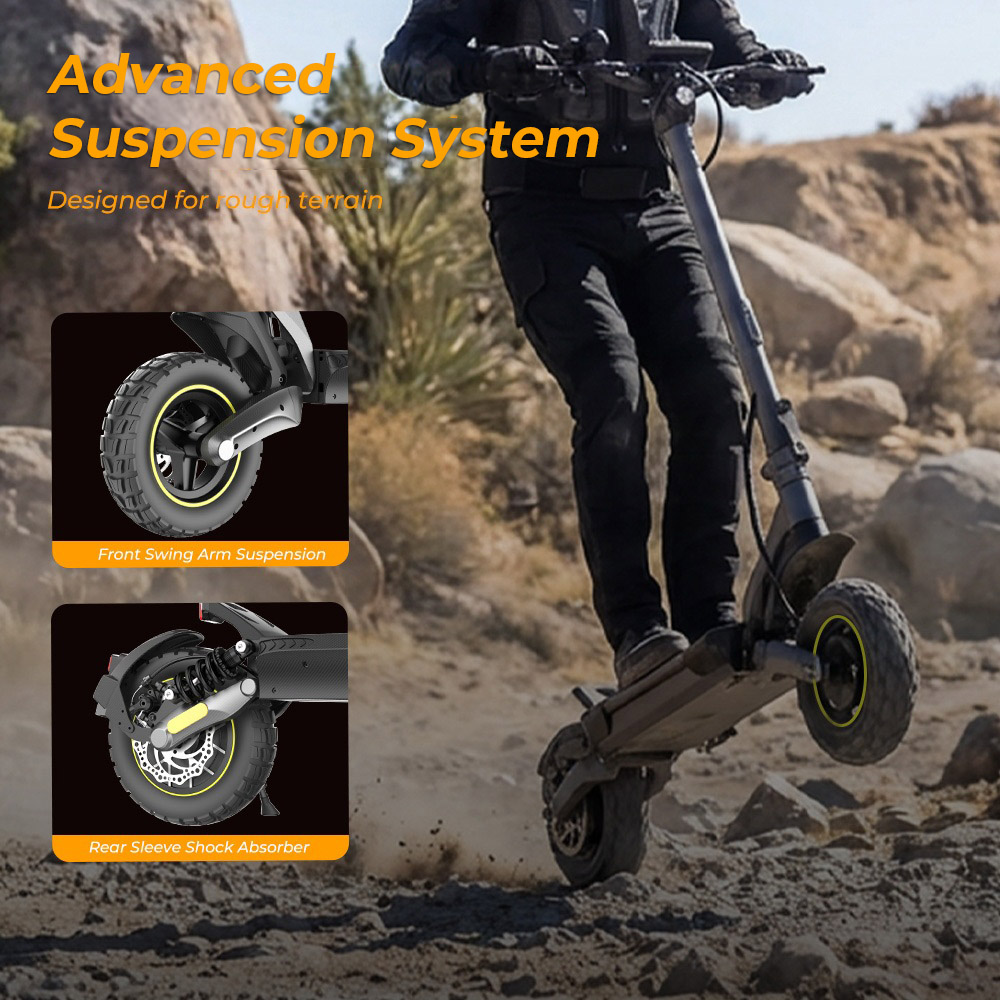 iScooter V5Pro &Ouml;sszecsukhat&oacute; Elektromos Roller, 1000W Motor, 20km/h Max. Sebess&eacute;g, 70km Hat&oacute;t&aacute;v, 48V 12,5Ah Akkumul&aacute;tor, Kettős Felf&uuml;ggeszt&eacute;s, Kettős T&aacute;rcsaf&eacute;k + E-f&eacute;k, 10